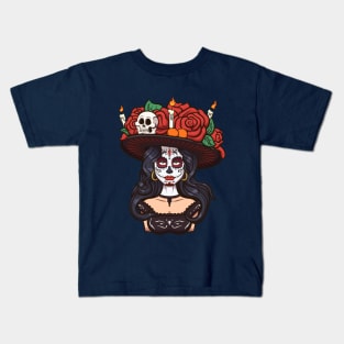 Sugar Skull Girl Kids T-Shirt